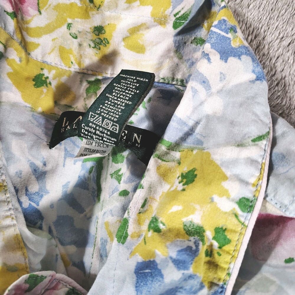 Lauren Ralph Lauren Floral Pajama Set Romantic Sleepwear XL L Cottagecore Soft - Picture 3 of 13